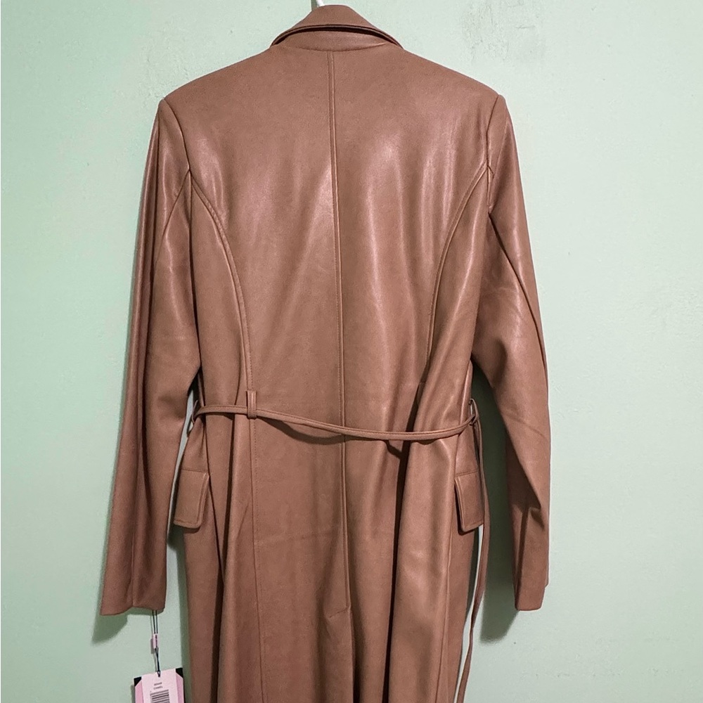 Avec Les Filles Tan Camel Trench Coat - Picture 4 of 6